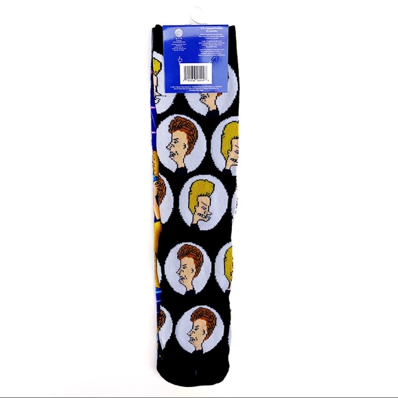 🆕 Beavis and Butt-Head Butthead MTV Retro 90s Crew Socks Mens Womens - Picture 6 of 8